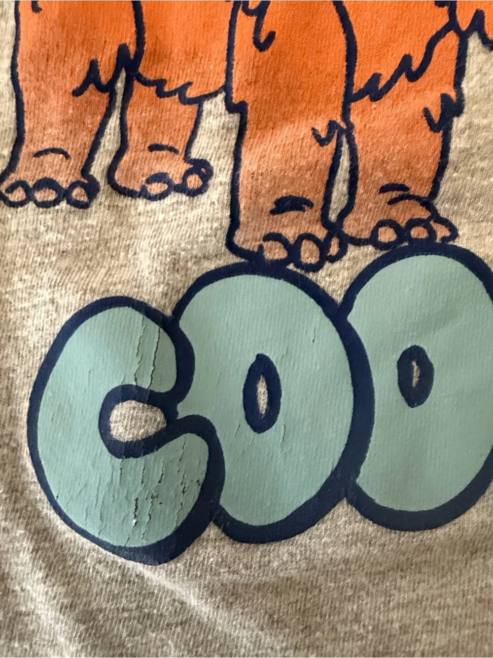 Carter's Gray Long-Sleeve 'Woolly Cool' Mammoth Tee